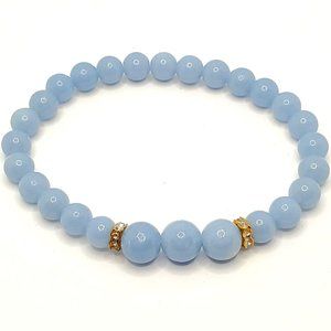AAA Grade Angelite crystal beaded bracelet